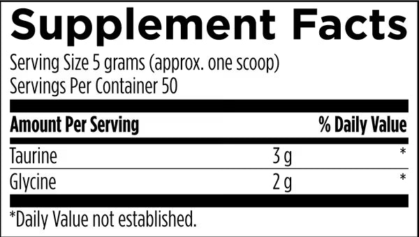 Taurine + Glycine Powder DFH 50 SRVG